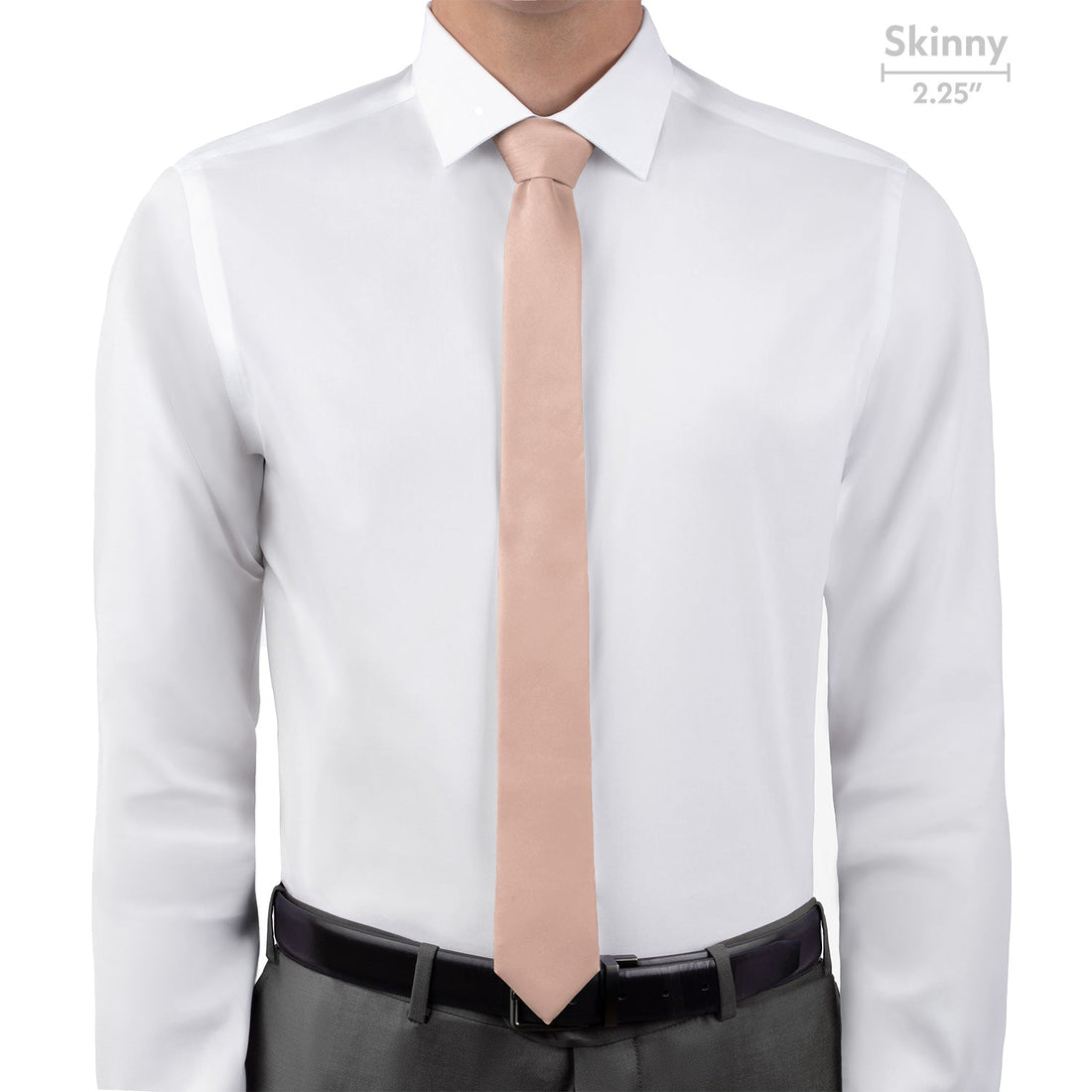 Azazie Pearl Pink Necktie - Skinny - Knotty Tie Co.