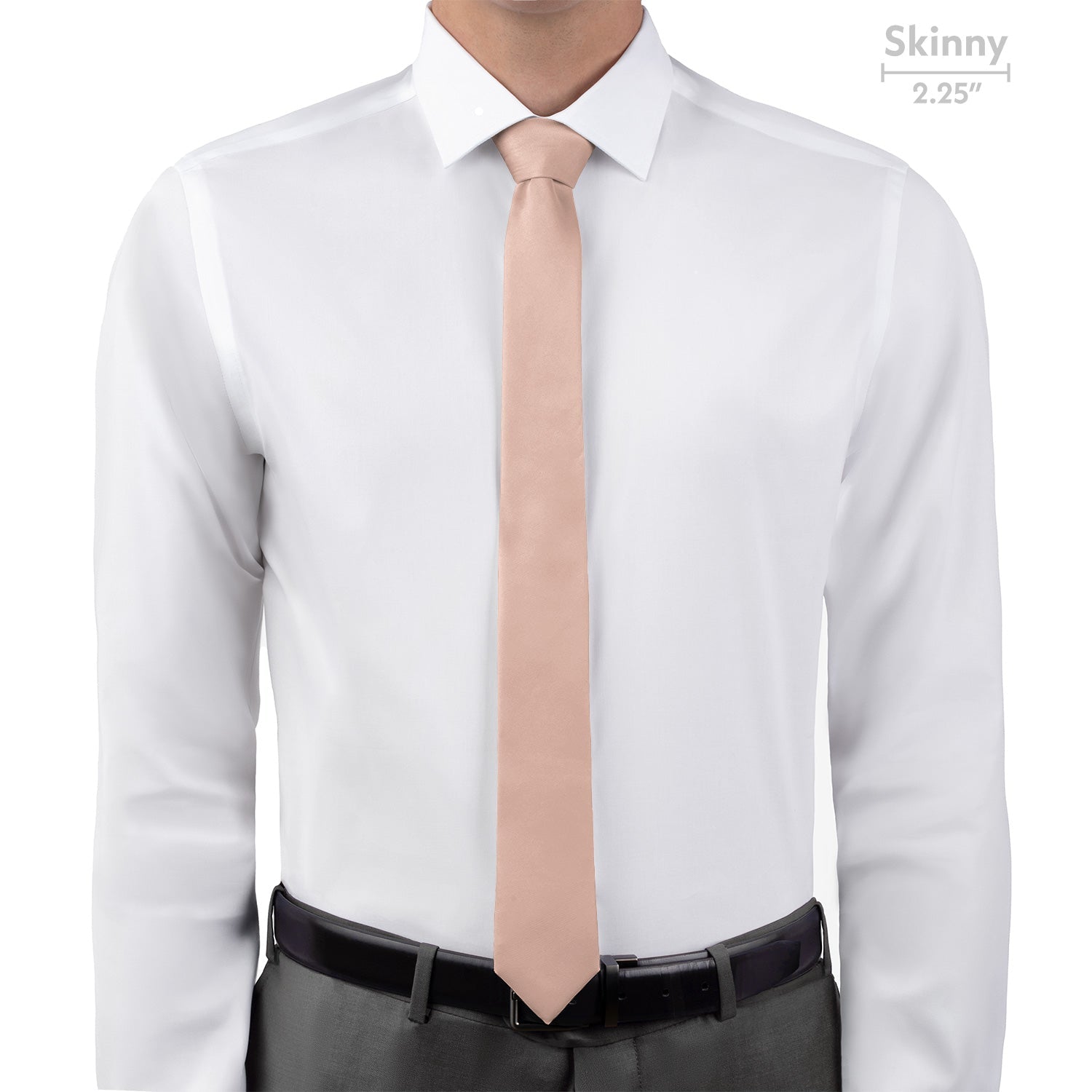 Azazie Pearl Pink Necktie - Skinny - Knotty Tie Co.
