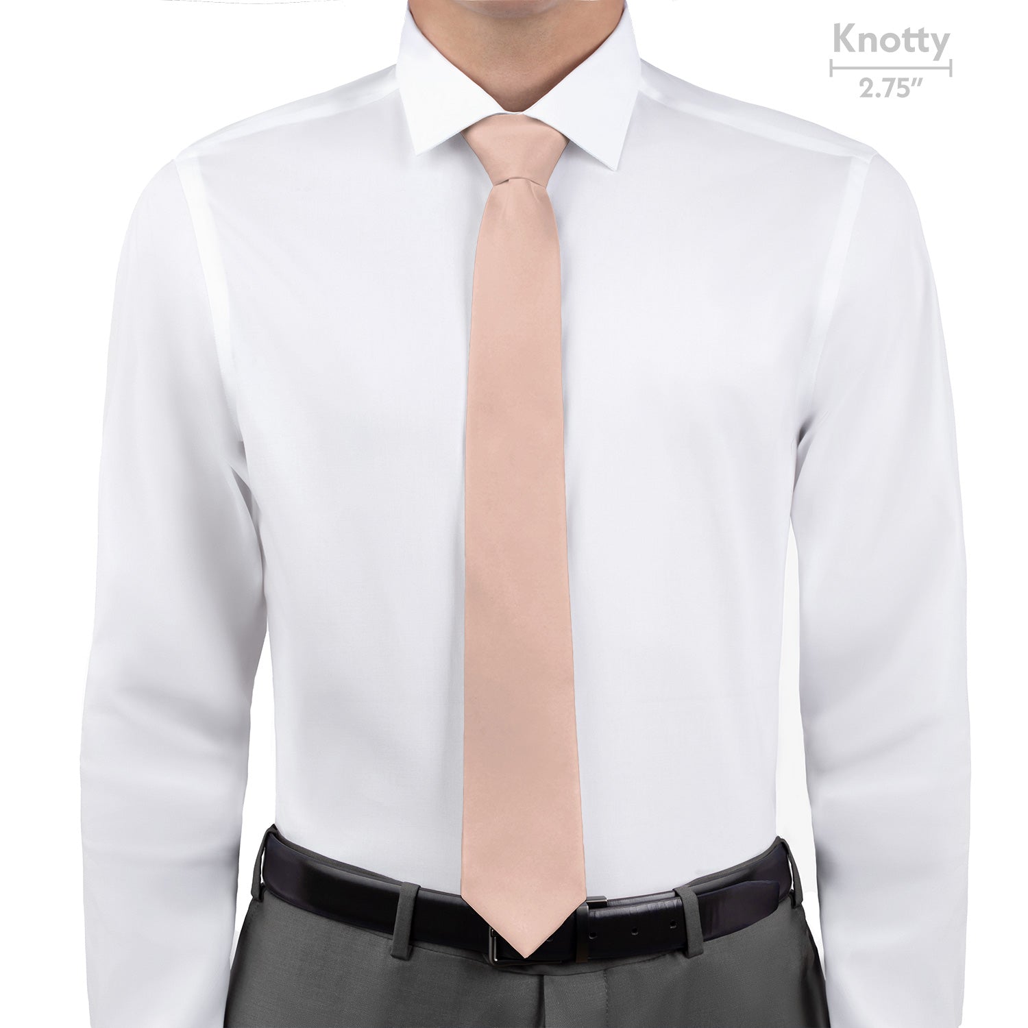 Azazie Pearl Pink Necktie - Knotty - Knotty Tie Co.