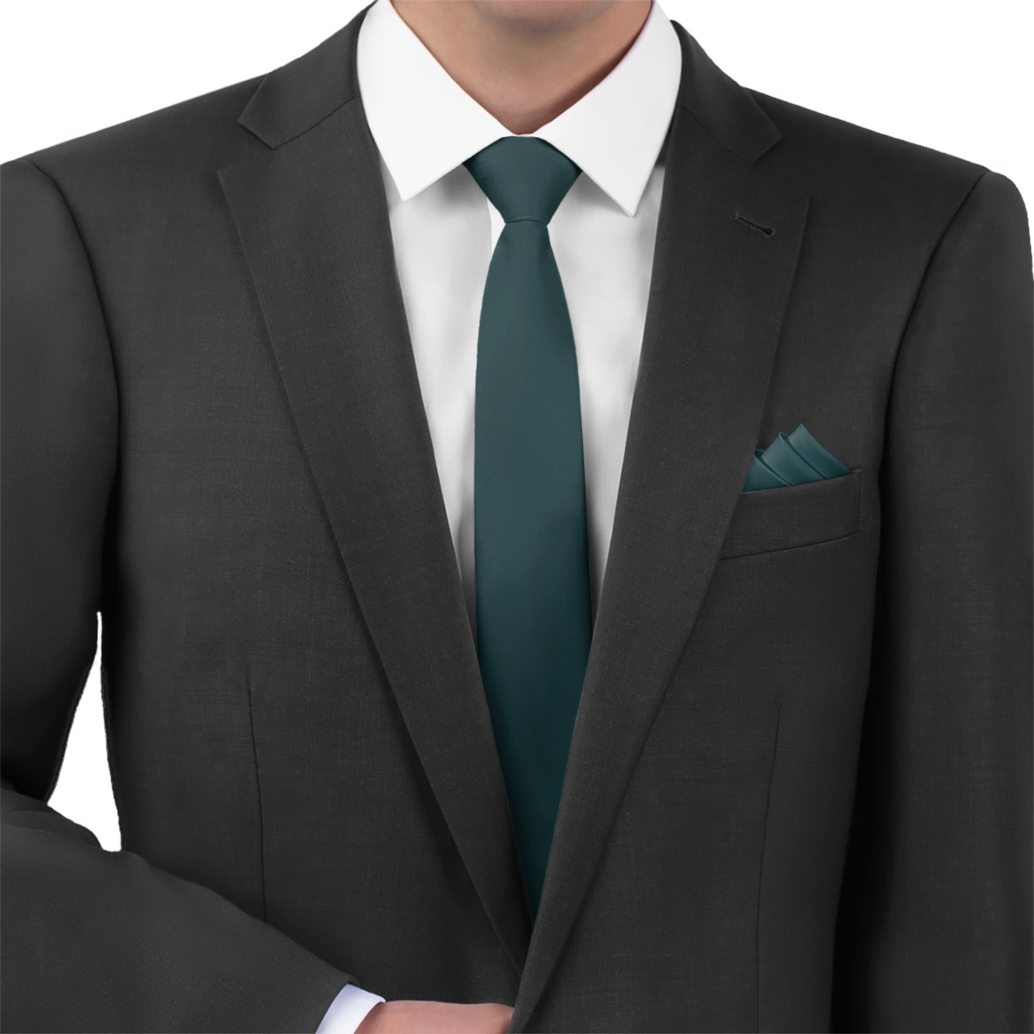 Azazie Pine Necktie - Matching Pocket Square - Knotty Tie Co.