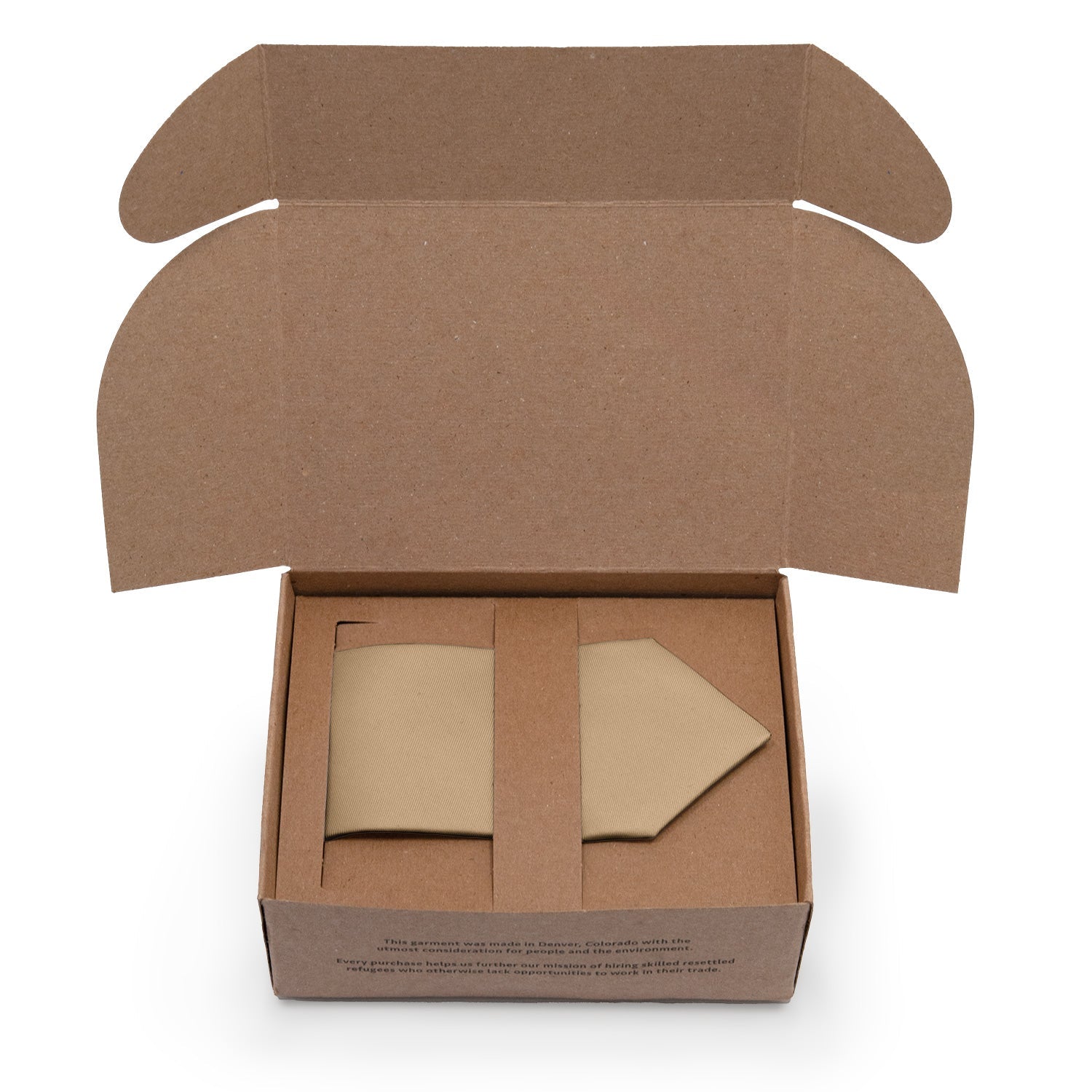 Azazie Sand Necktie - Packaging - Knotty Tie Co.