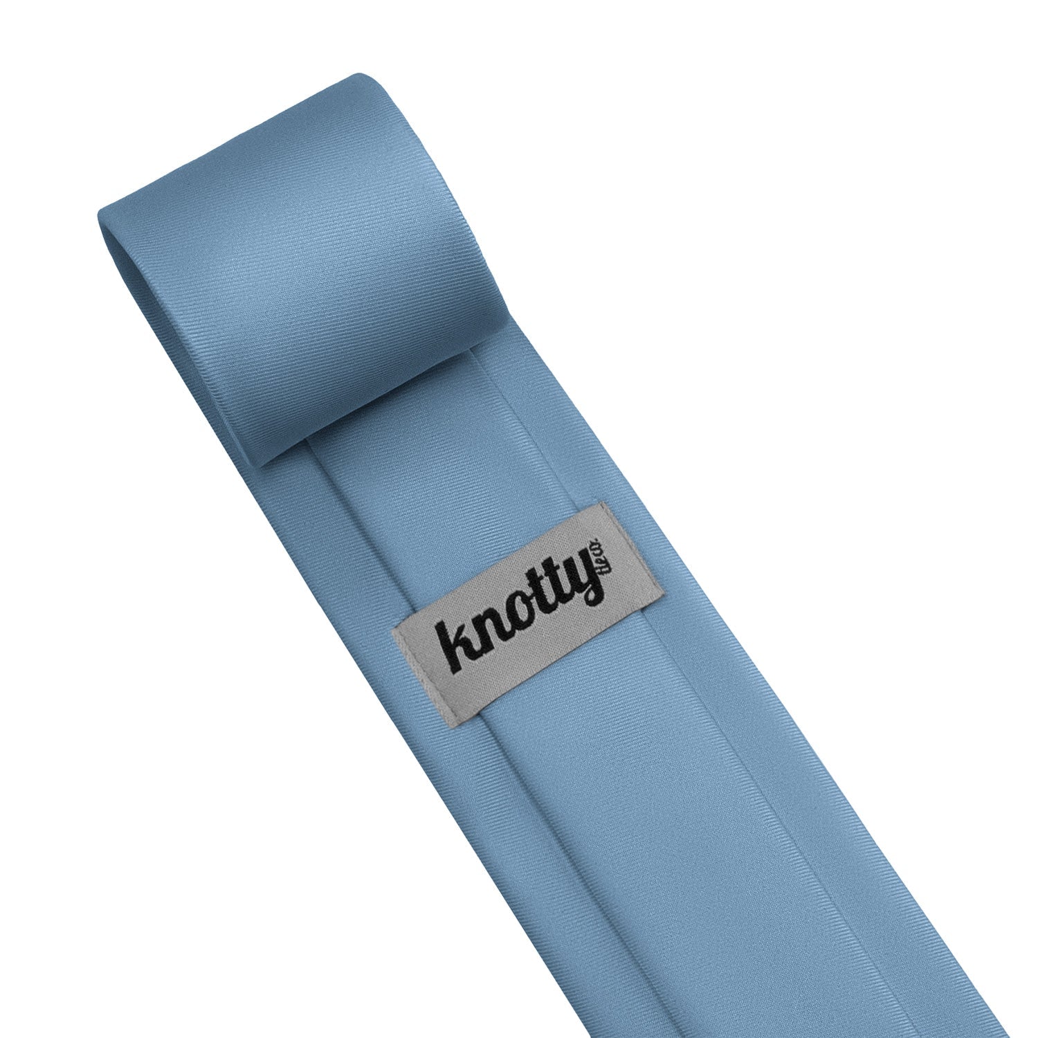 Azazie Steel Blue Necktie - Tag - Knotty Tie Co.