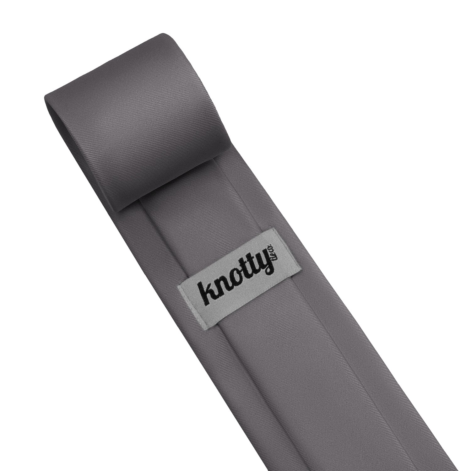 Azazie Steel Grey Necktie - Tag - Knotty Tie Co.