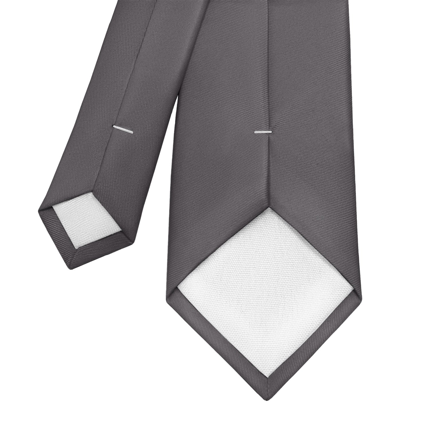 Azazie Steel Grey Necktie - Tipping - Knotty Tie Co.