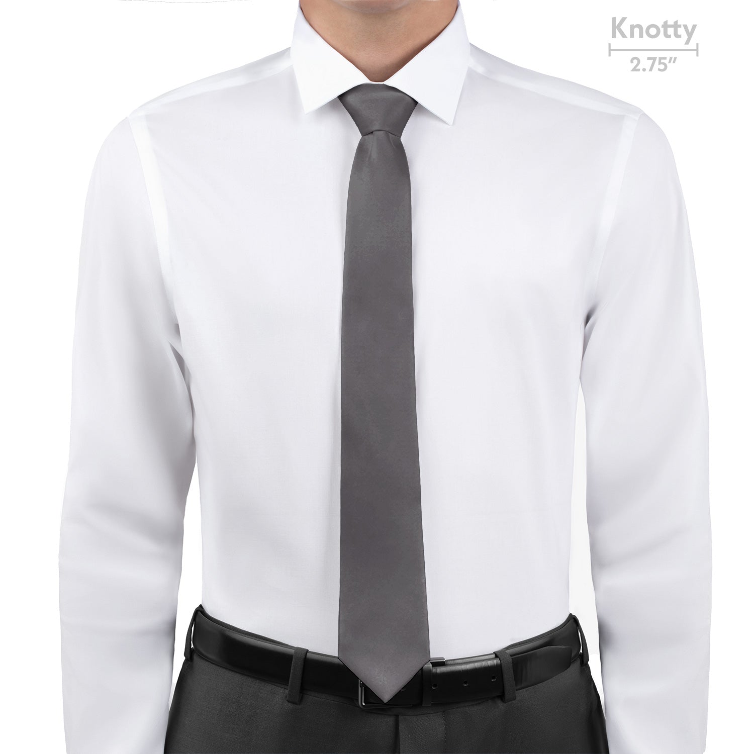 Azazie Steel Grey Necktie - Knotty - Knotty Tie Co.