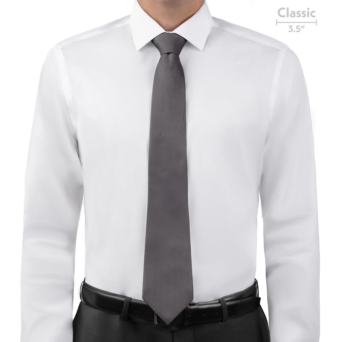Azazie Steel Grey Necktie - Classic - Knotty Tie Co.