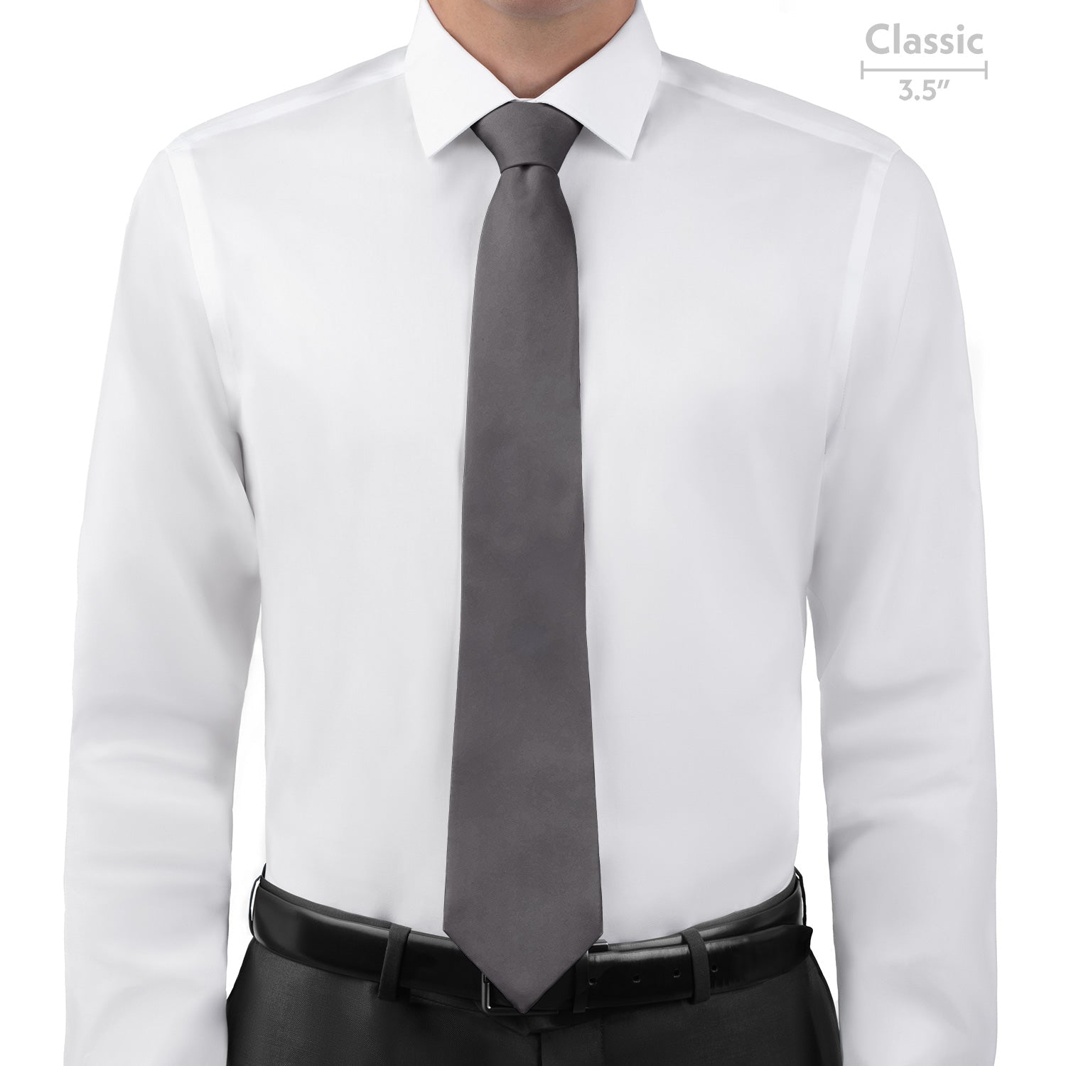 Azazie Steel Grey Necktie - Classic - Knotty Tie Co.
