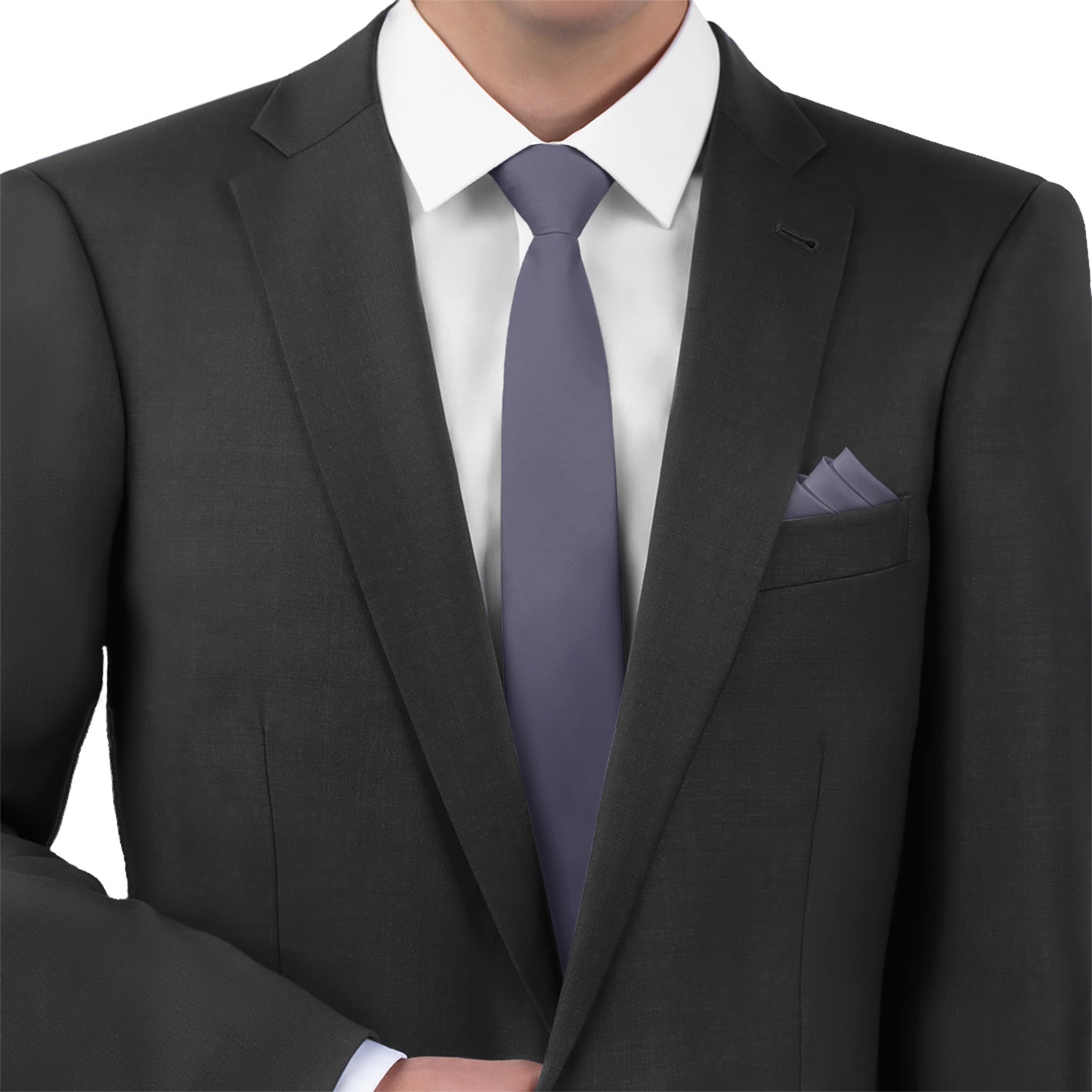 Azazie Stormy Necktie - Matching Pocket Square - Knotty Tie Co.