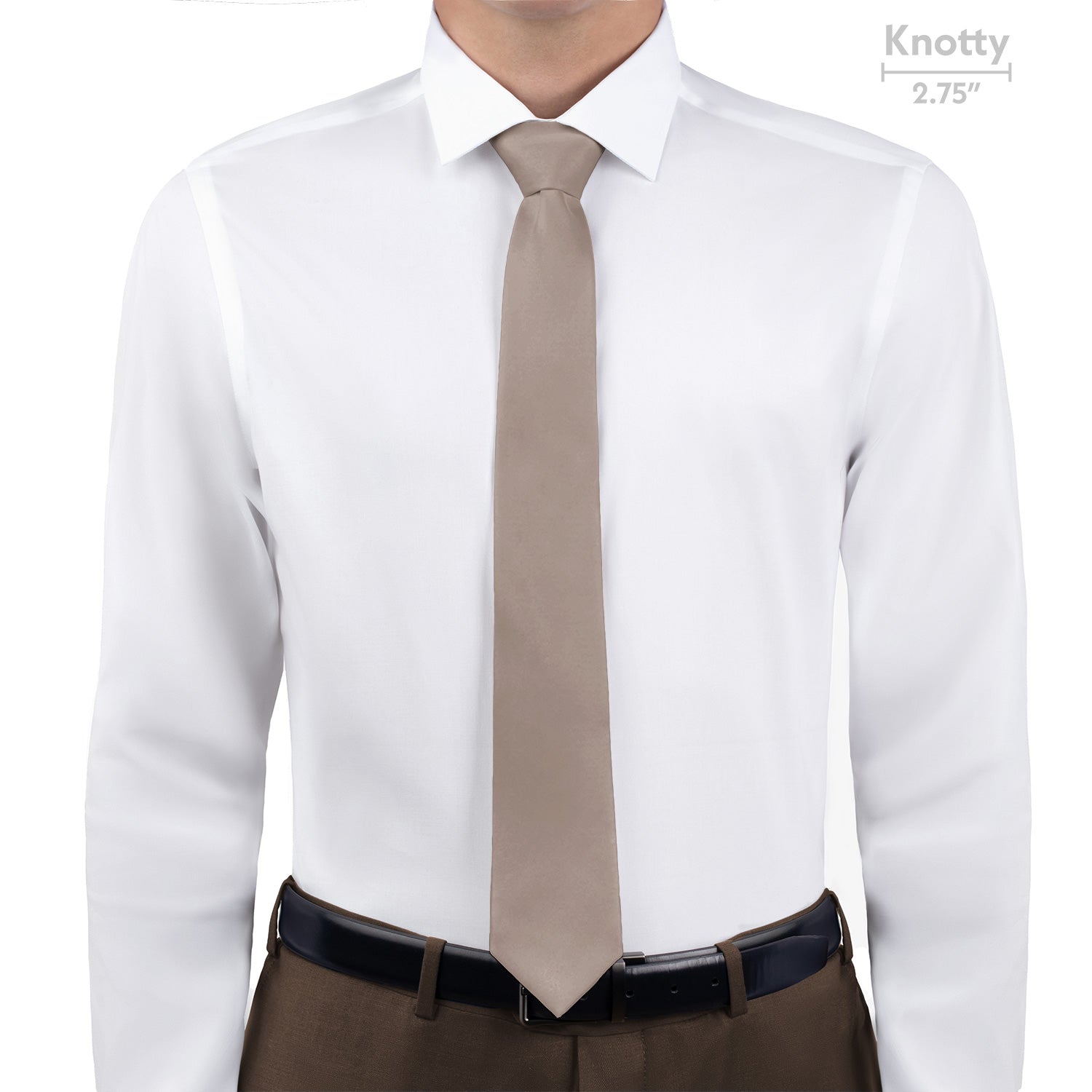 Azazie Taupe Necktie - Knotty - Knotty Tie Co.