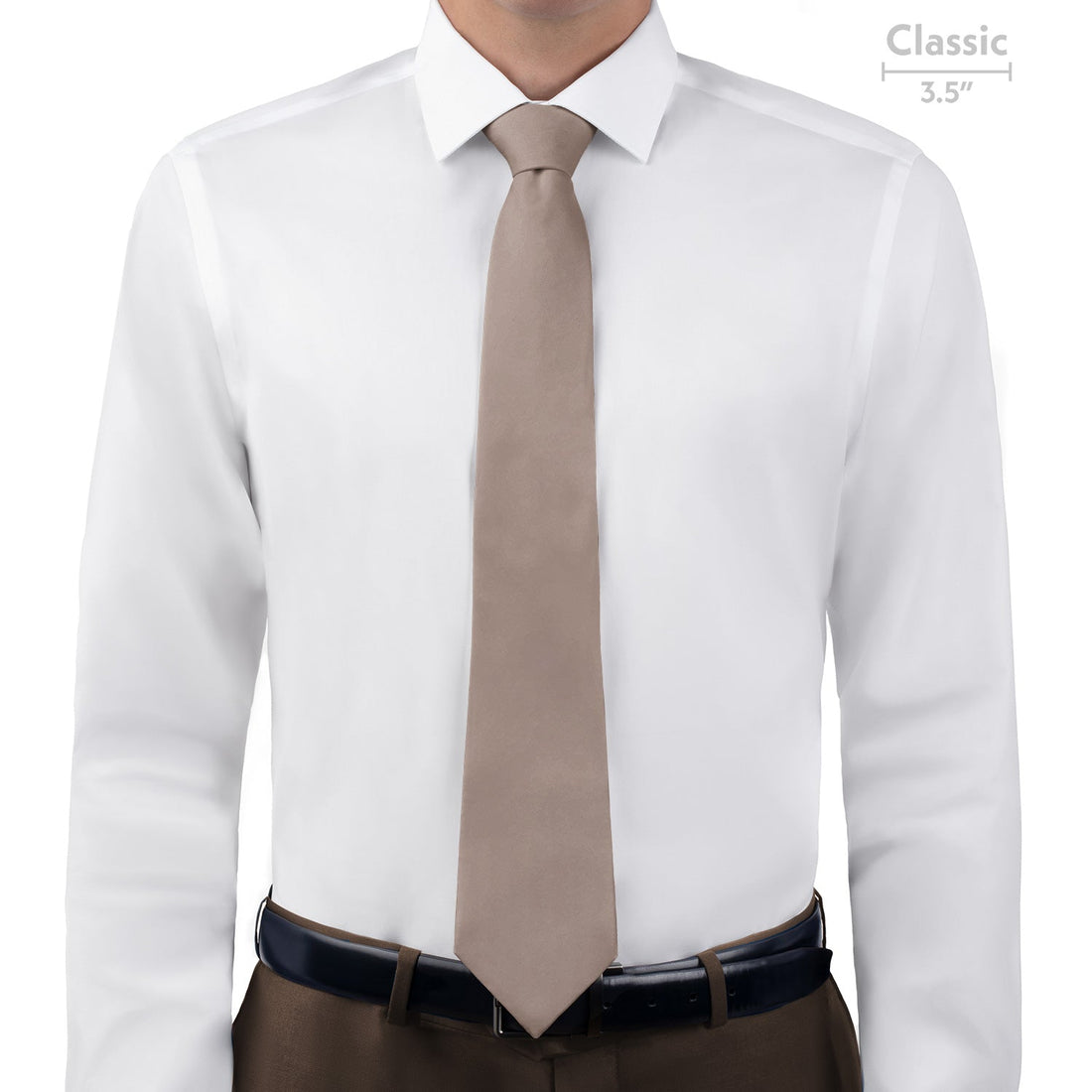 Azazie Taupe Necktie - Classic - Knotty Tie Co.