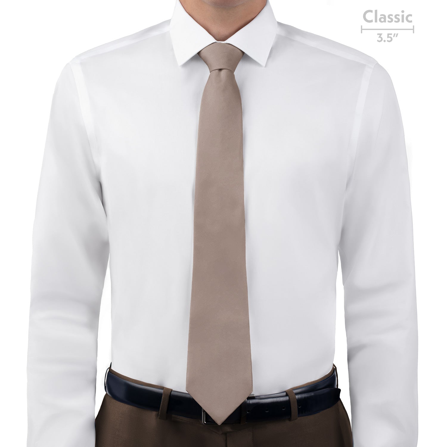 Azazie Taupe Necktie - Classic - Knotty Tie Co.