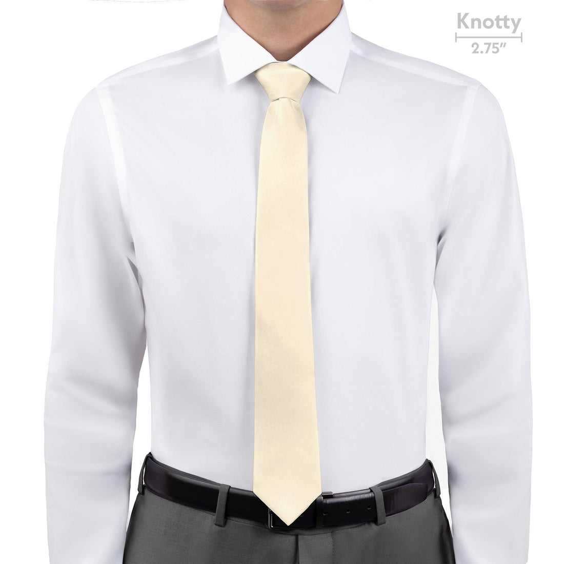 Azazie White Alabaster Necktie - Knotty - Knotty Tie Co.