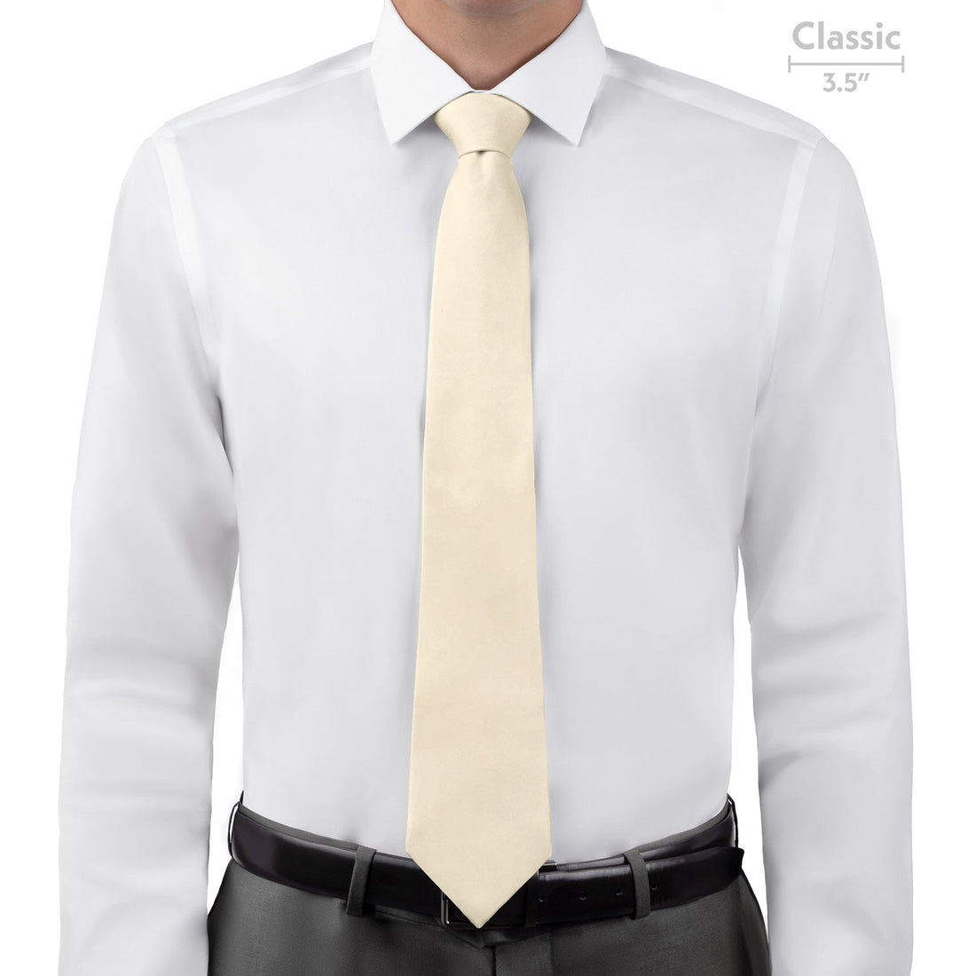 Azazie White Alabaster Necktie - Classic - Knotty Tie Co.