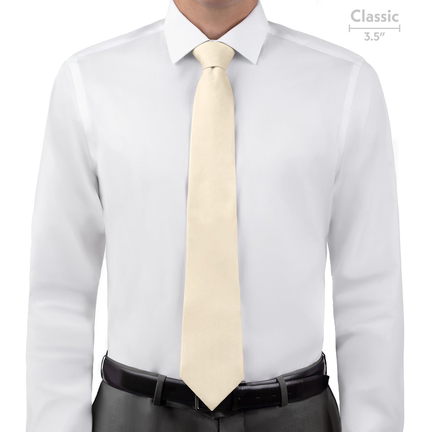 Azazie White Alabaster Necktie - Classic - Knotty Tie Co.