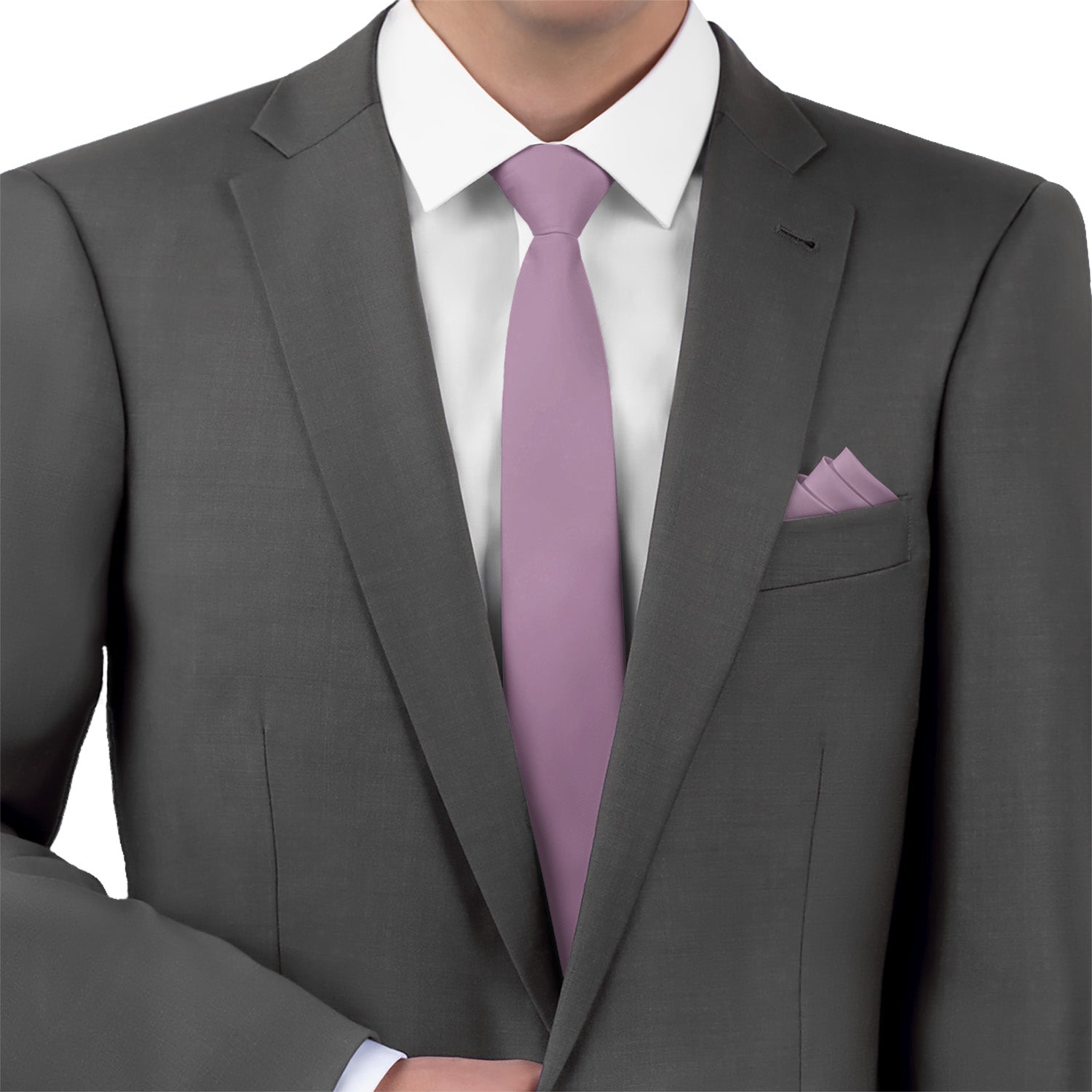 Azazie Wisteria Necktie - Matching Pocket Square - Knotty Tie Co.