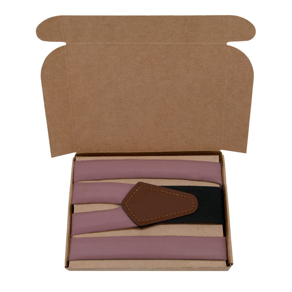 Azazie Amethyst Suspenders - Kraft Gift Box Packaging - Knotty Tie Co.