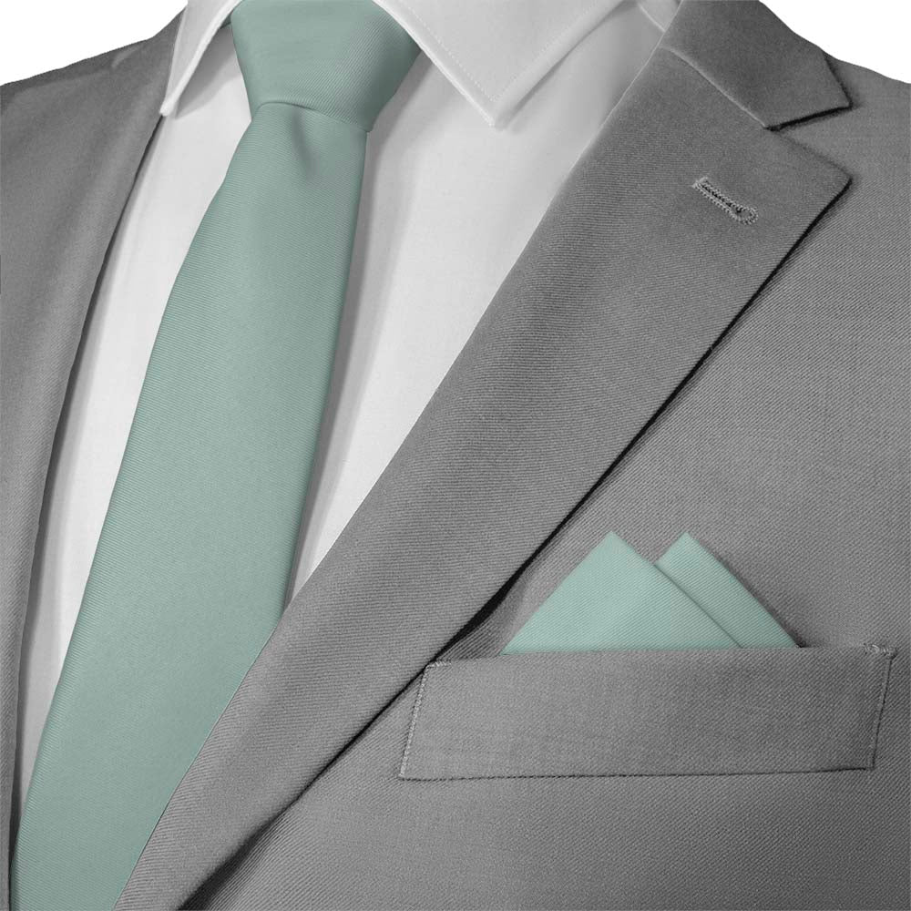 Azazie Aqua Pocket Square - Matching Necktie - Knotty Tie Co.