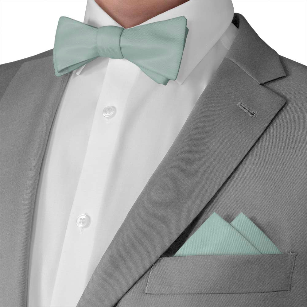 Azazie Aqua Pocket Square - Matching Bow Tie - Knotty Tie Co.