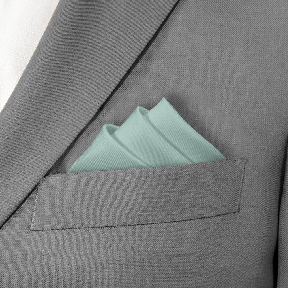 Azazie Aqua Pocket Square - Stairs Fold - Knotty Tie Co.