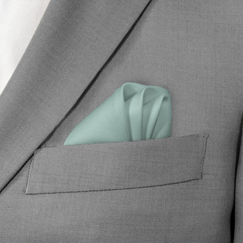 Azazie Aqua Pocket Square - Wave Fold - Knotty Tie Co.