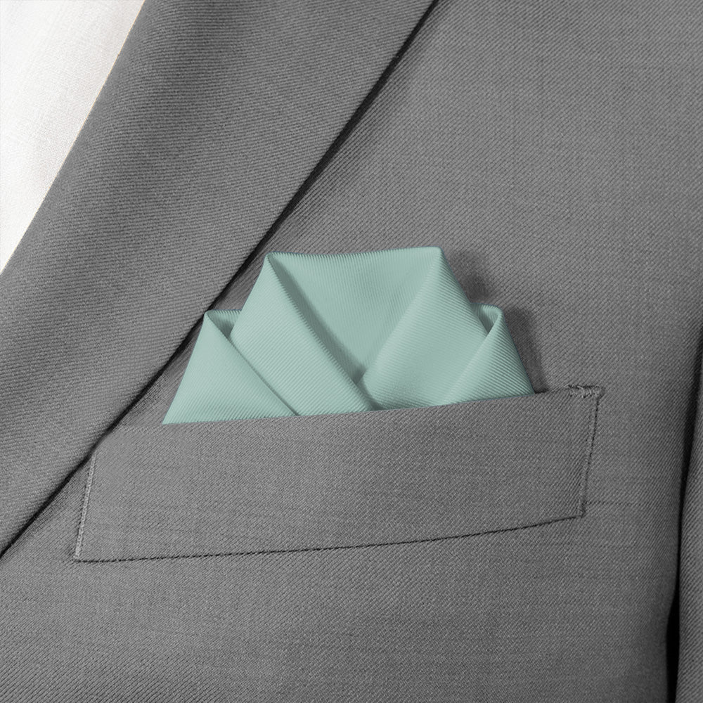 Azazie Aqua Pocket Square - Scalloped Fold - Knotty Tie Co.