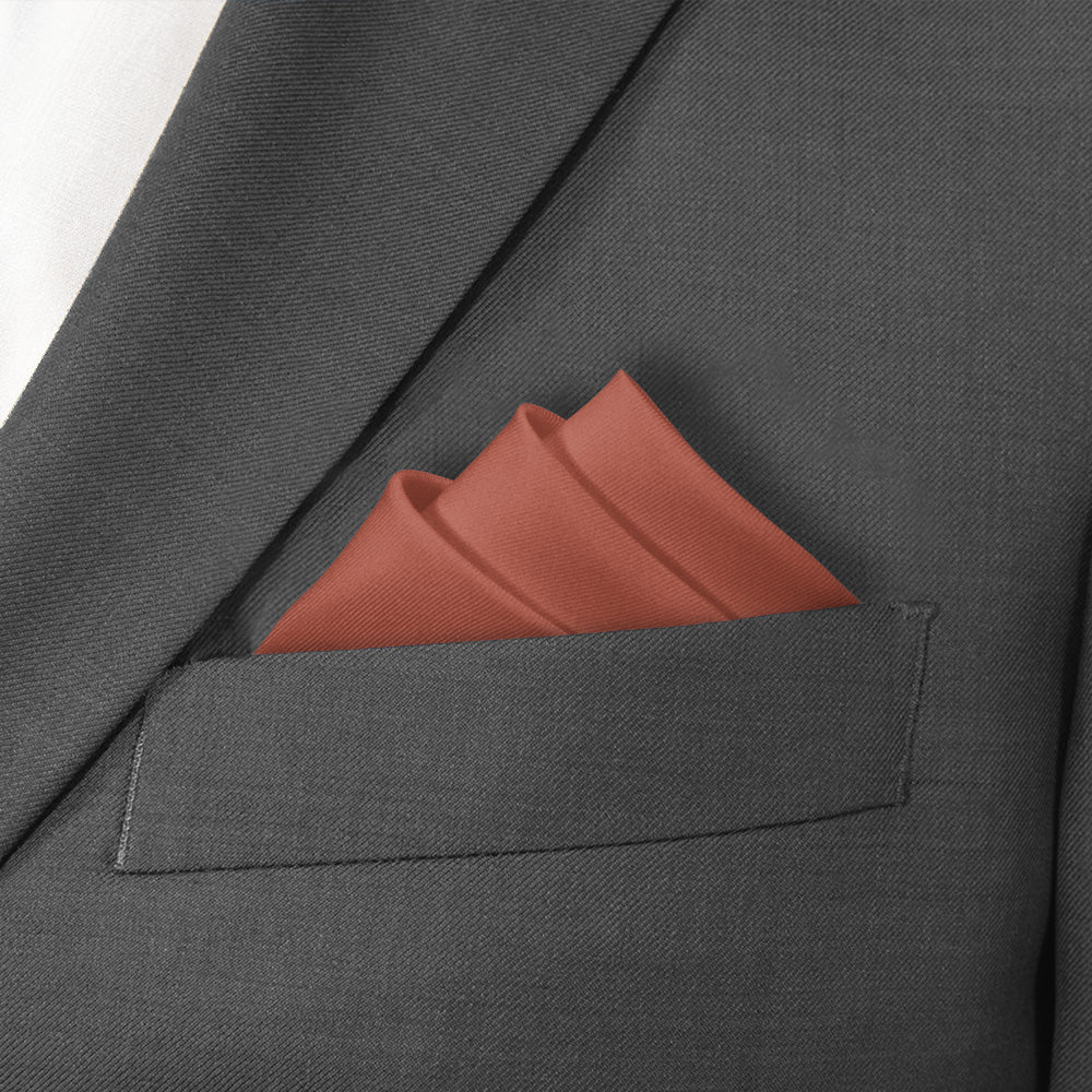 Azazie Auburn Pocket Square - Stairs Fold - Knotty Tie Co.