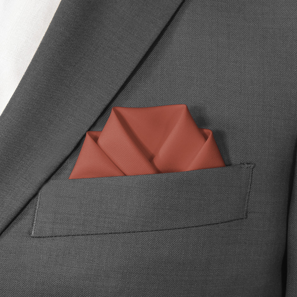 Azazie Auburn Pocket Square - Scalloped Fold - Knotty Tie Co.