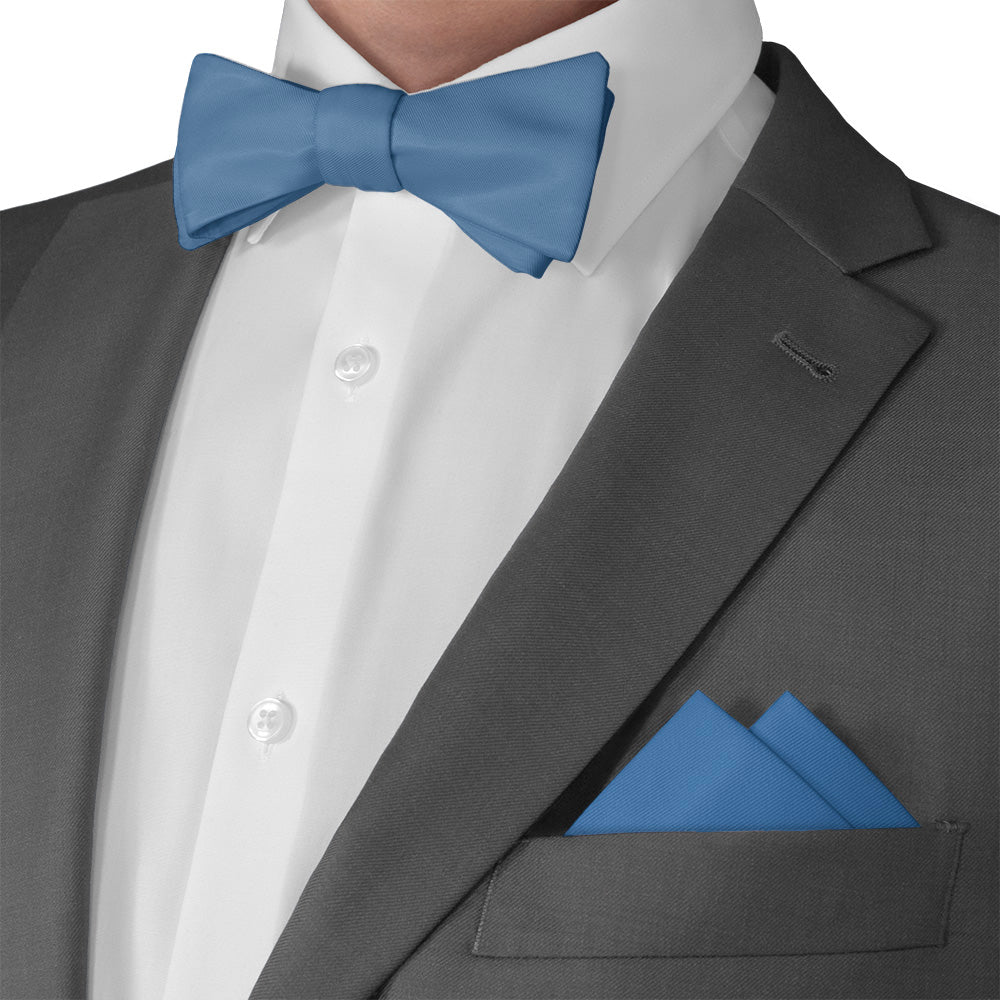 Azazie Blue Jay Pocket Square - Matching Bow Tie - Knotty Tie Co.