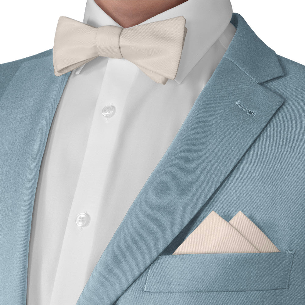 Azazie Blushing Pink Pocket Square - Matching Bow Tie - Knotty Tie Co.