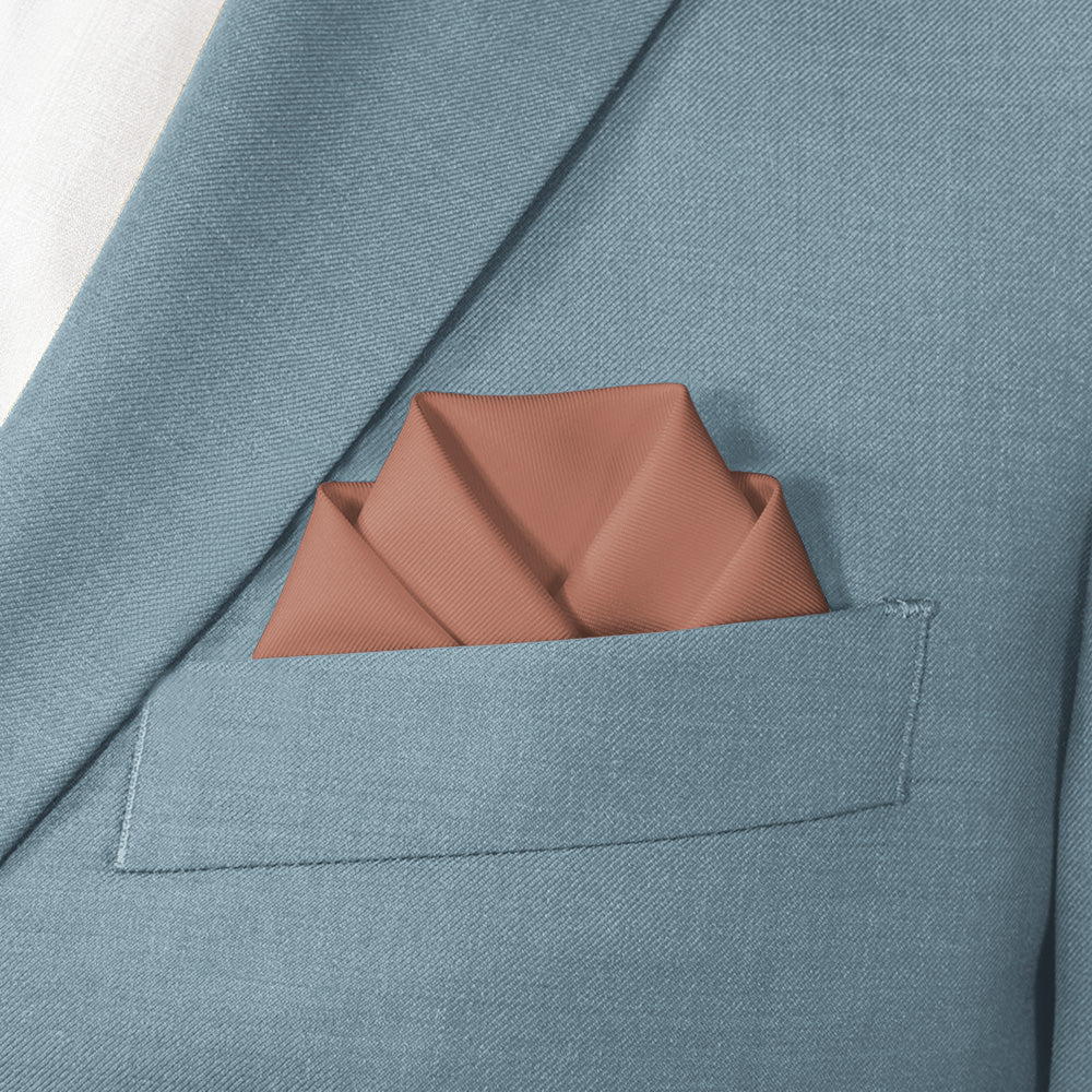 Azazie Bronzer Pocket Square - Scalloped Fold - Knotty Tie Co.