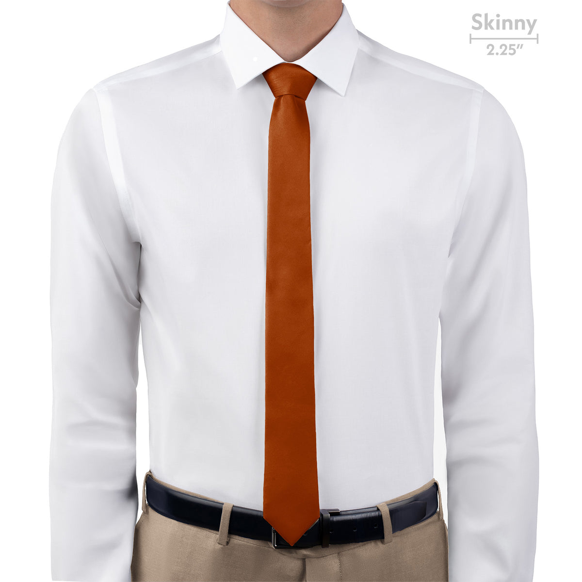 Azazie Burnt Orange Necktie - Skinny - Knotty Tie Co.
