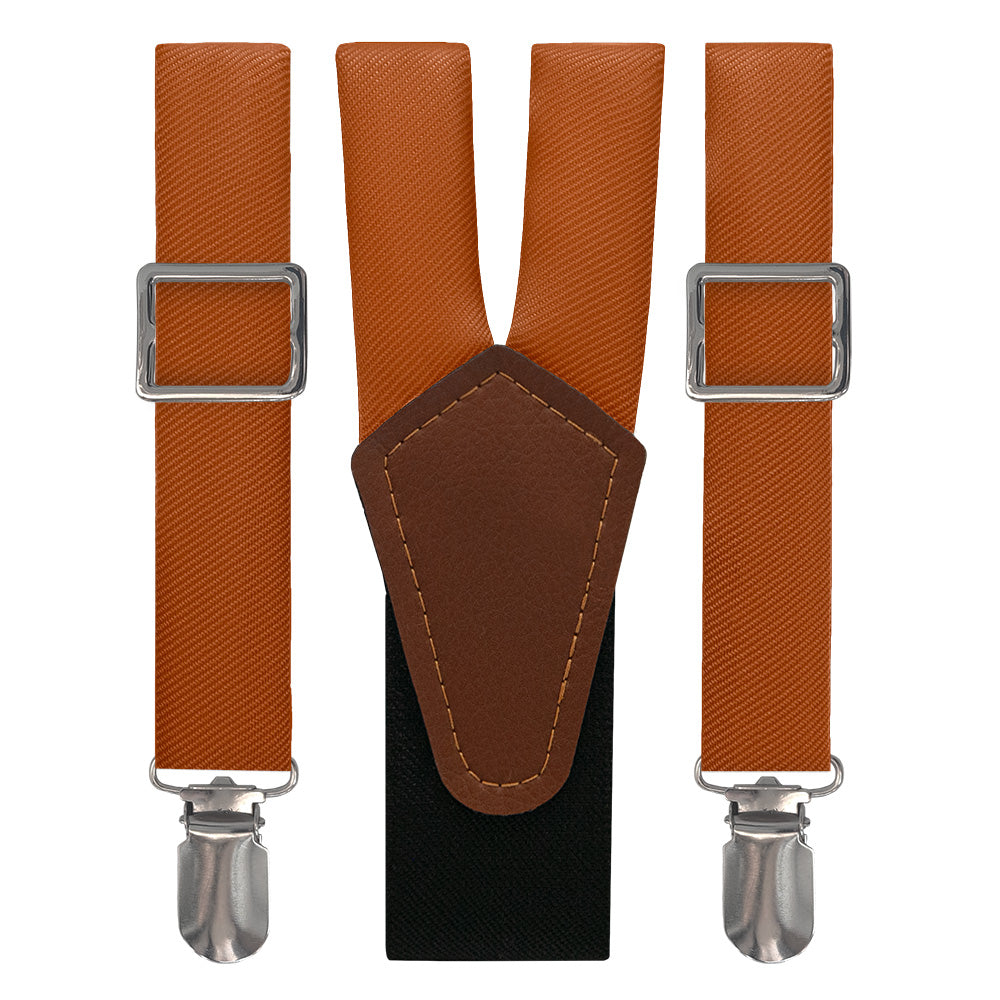 Azazie Burnt Orange Suspenders - Main View - Knotty Tie Co.