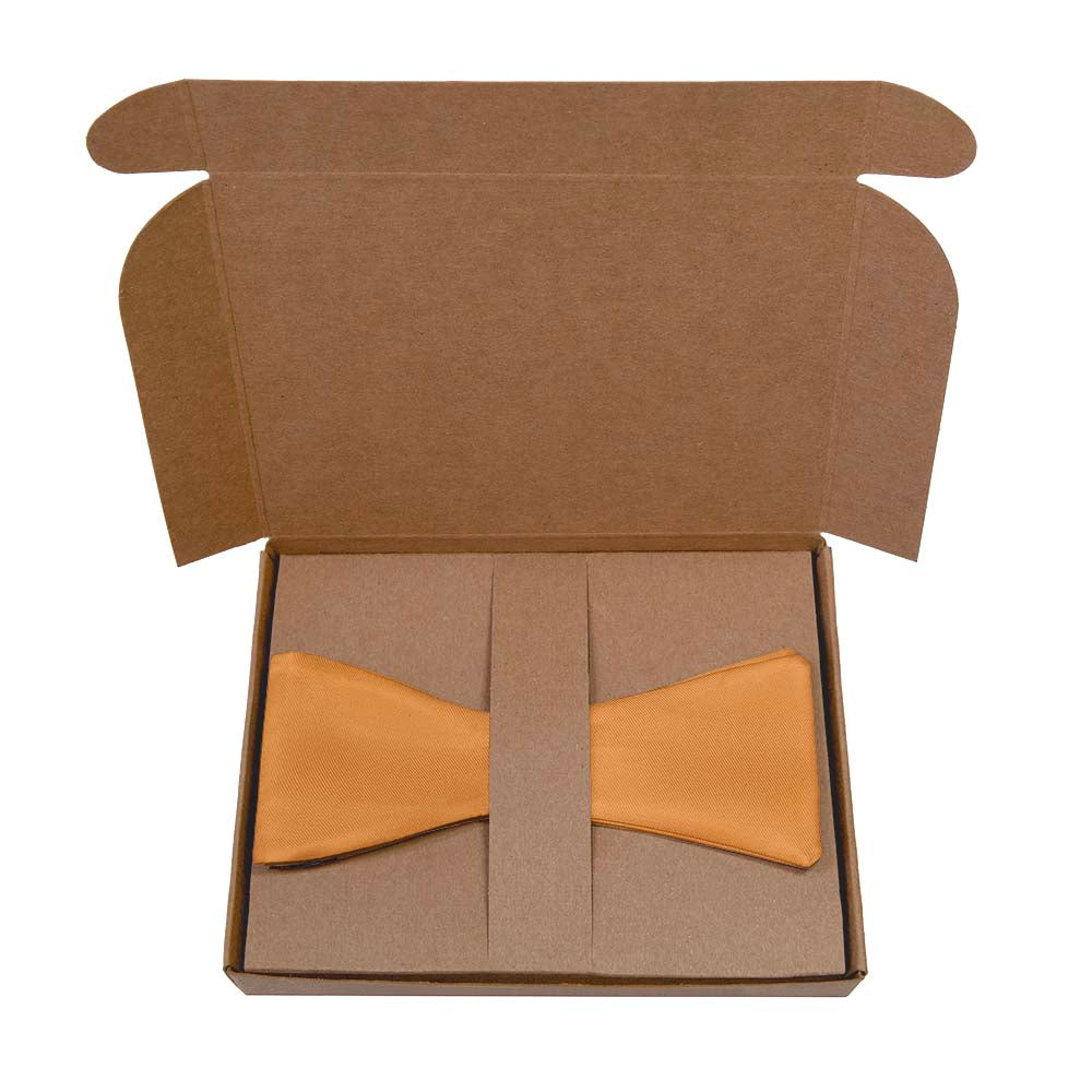 Azazie Butterscotch Bow Tie- Kraft Gift Box Packaging - Knotty Tie Co.