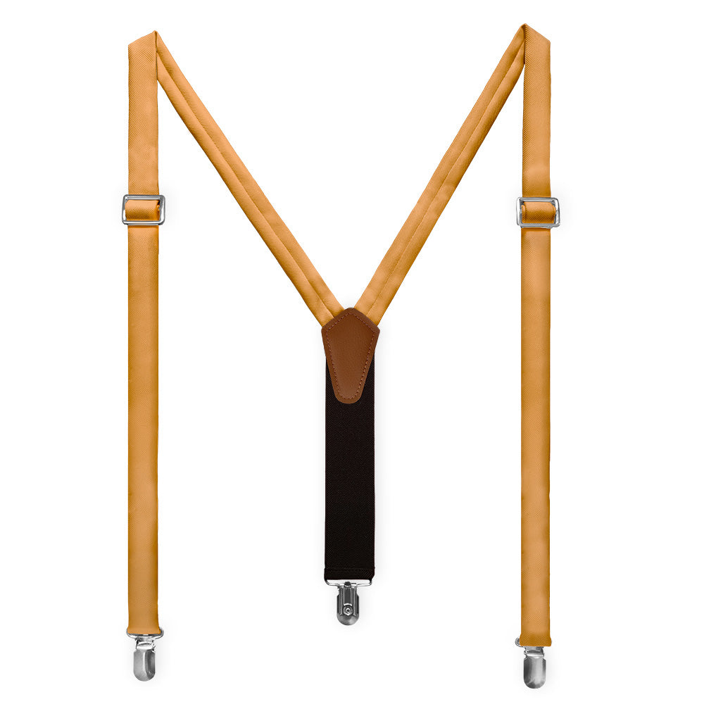 Azazie Butterscotch Suspenders - Full Front View - Knotty Tie Co.