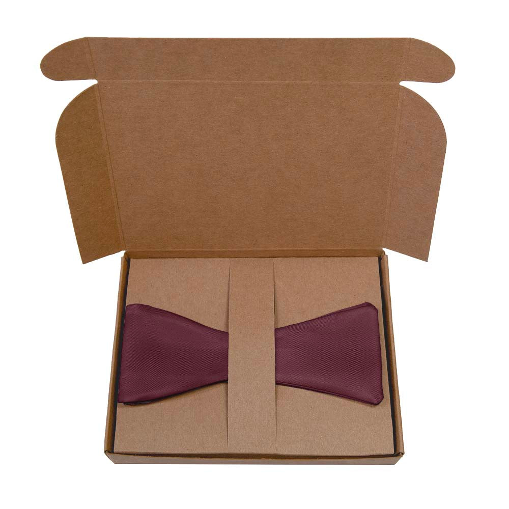 Azazie Cabernet Bow Tie- Kraft Gift Box Packaging - Knotty Tie Co.