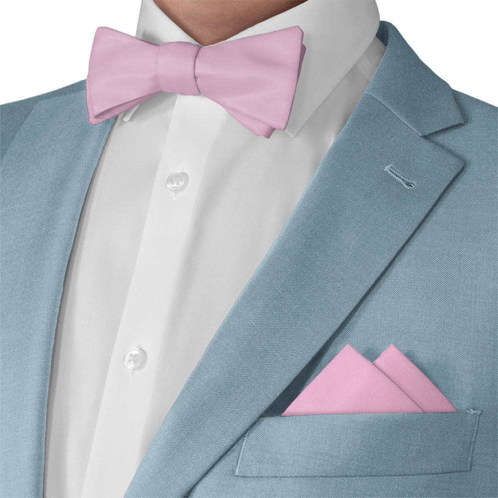 Azazie Candy Pink Pocket Square - Matching Bow Tie - Knotty Tie Co.
