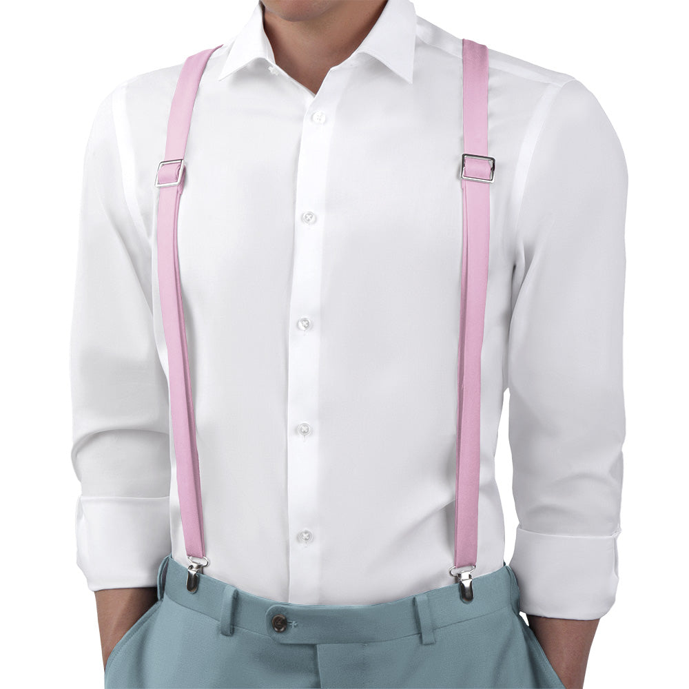 Azazie Candy Pink Suspenders - Main View - Knotty Tie Co.
