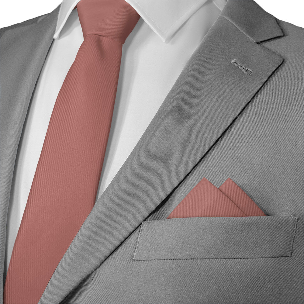 Azazie Cedar Rose Pocket Square - Matching Necktie- Knotty Tie Co.