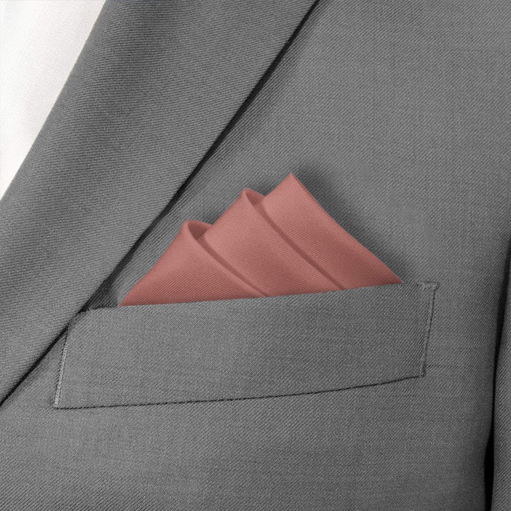 Azazie Cedar Rose Pocket Square - Stairs Fold - Knotty Tie Co.