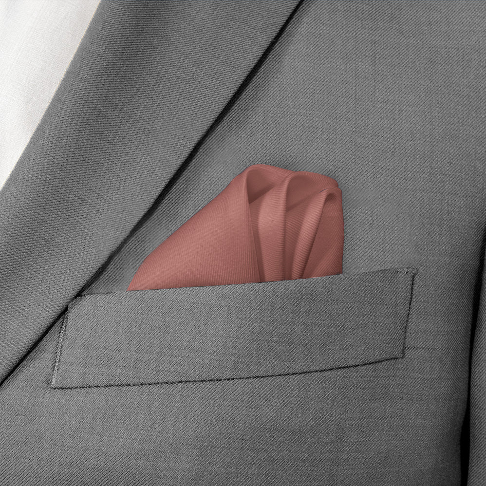 Azazie Cedar Rose Pocket Square - Wave Fold - Knotty Tie Co.