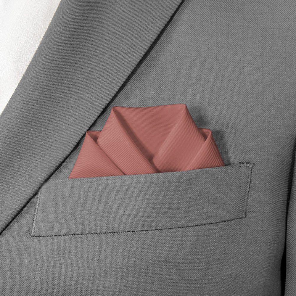 Azazie Cedar Rose Pocket Square - Scalloped Fold - Knotty Tie Co.