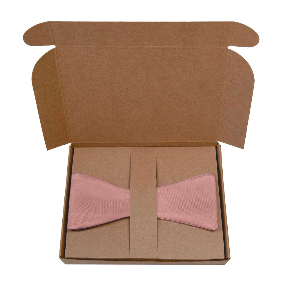 Azazie Champagne Rose Bow Tie- Kraft Gift Box Packaging - Knotty Tie Co.