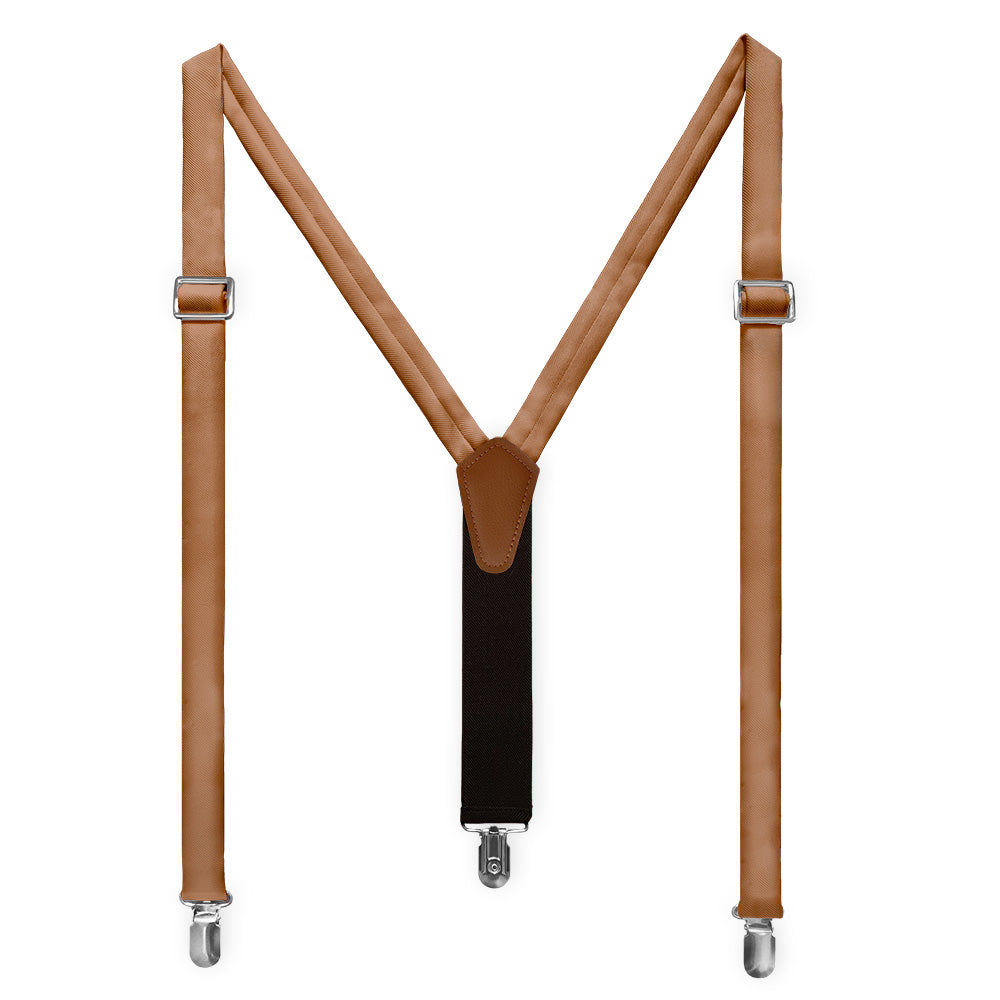 Azazie Cinnamon Suspenders - Full Front View - Knotty Tie Co.