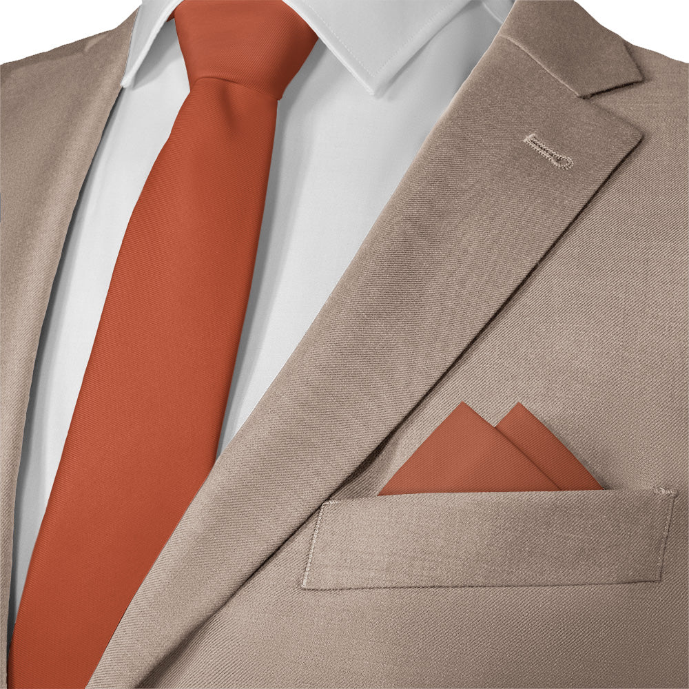 Azazie Clay Pocket Square - Matching Necktie - Knotty Tie Co.