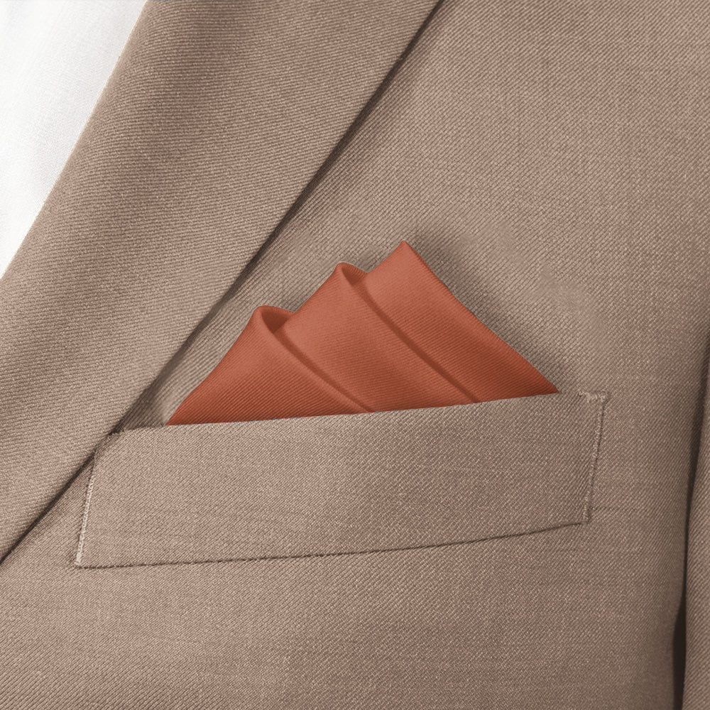 Azazie Clay Pocket Square - Stairs Fold - Knotty Tie Co.