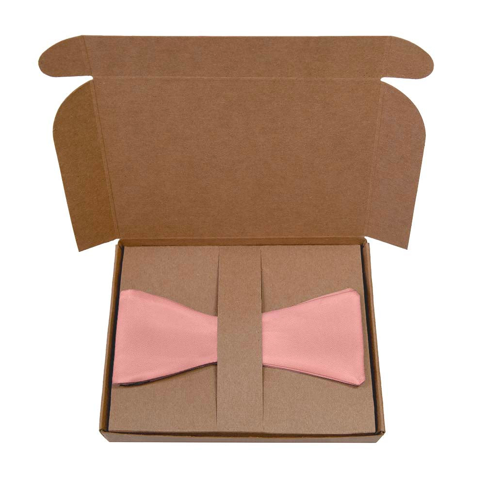 Azazie Coral Bow Tie- Kraft Gift Box Packaging - Knotty Tie Co.
