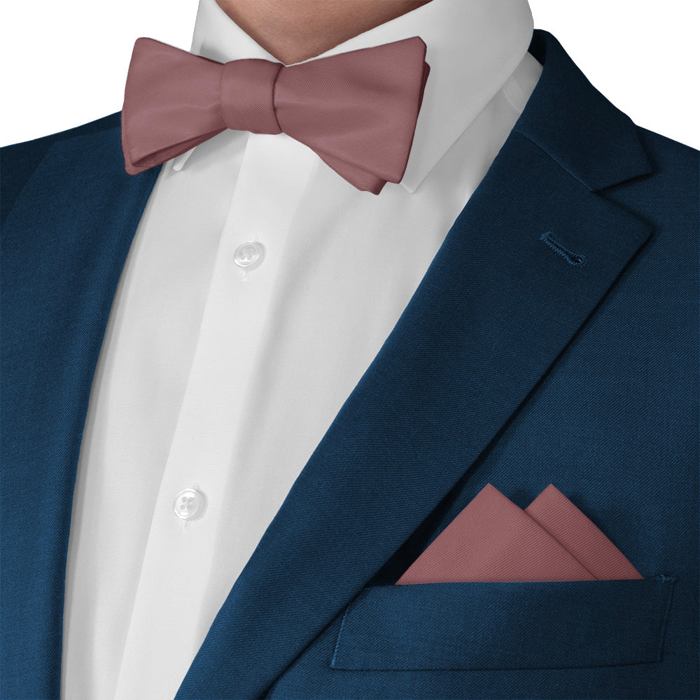 Azazie Desert Rose Pocket Square - Matching Bow Tie - Knotty Tie Co.