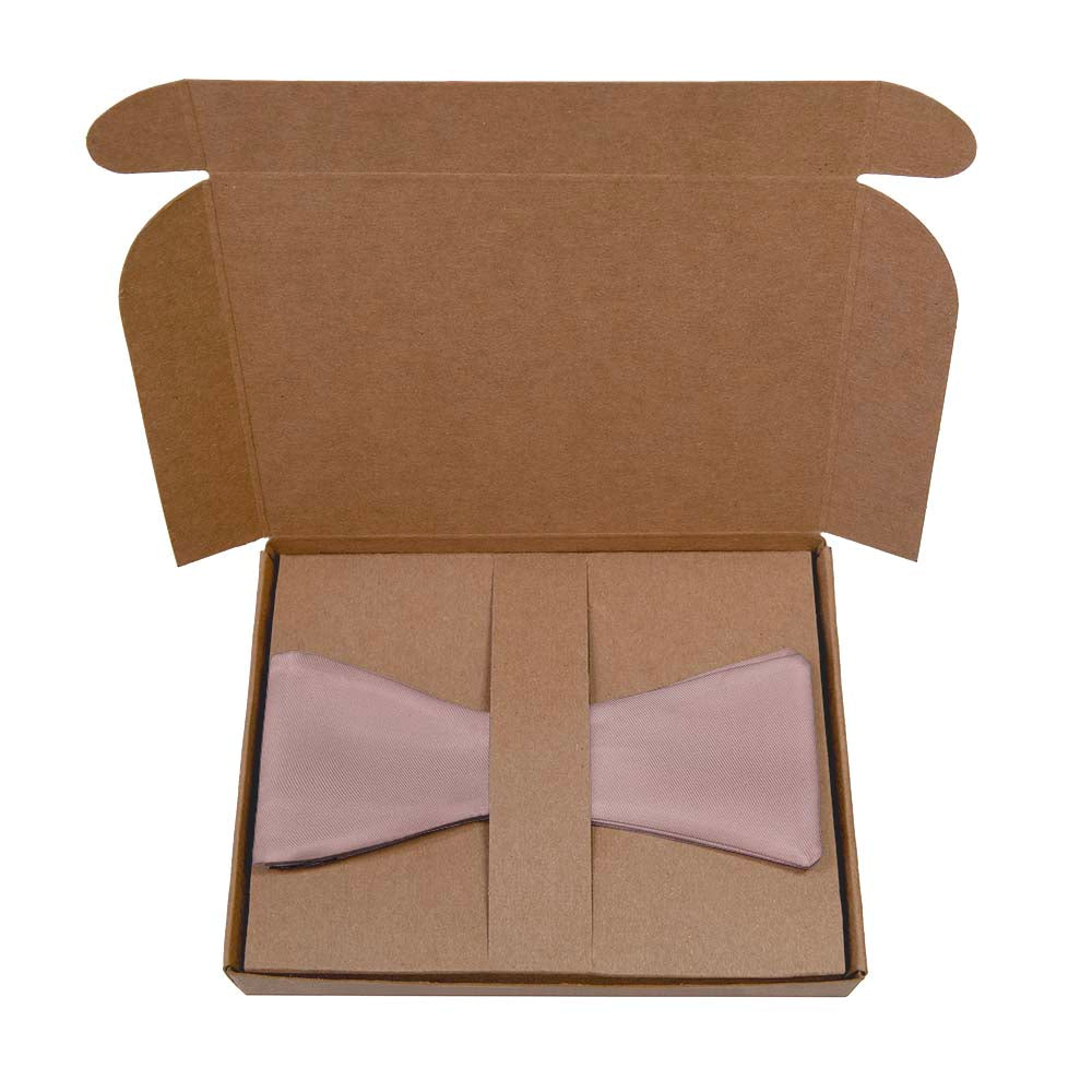 Azazie Dusty Rose Bow Tie- Kraft Gift Box Packaging - Knotty Tie Co.