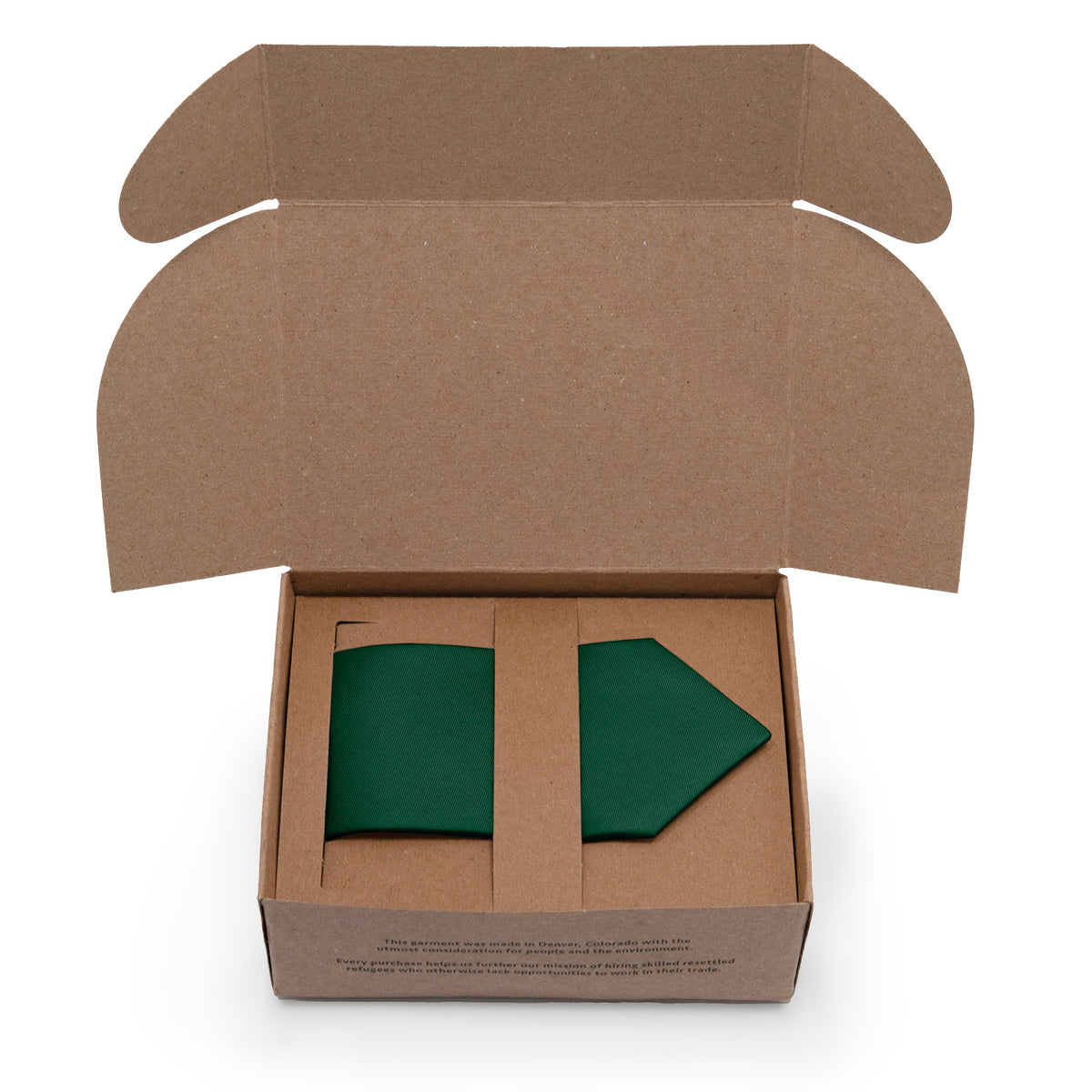 Azazie Emerald Necktie - Packaging - Knotty Tie Co.