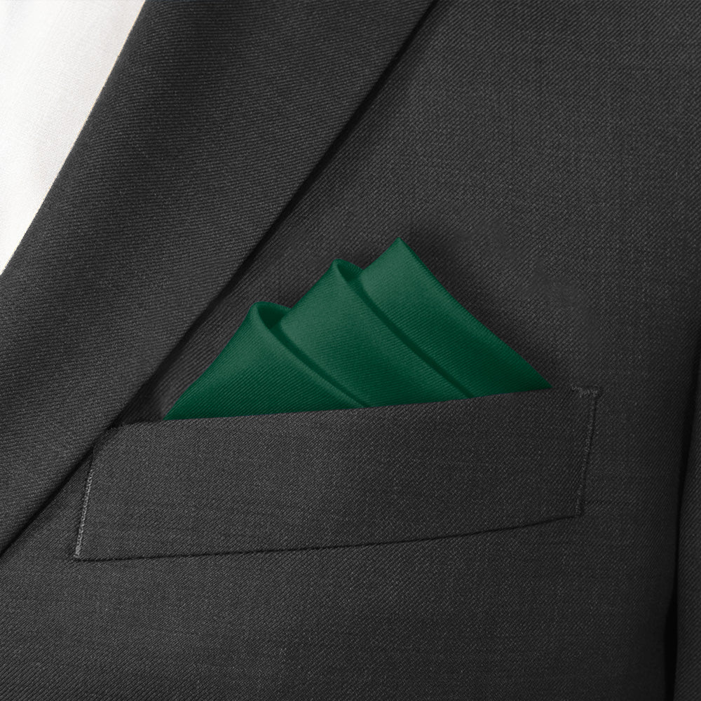 Azazie Emerald Pocket Square - Stairs Fold - Knotty Tie Co.